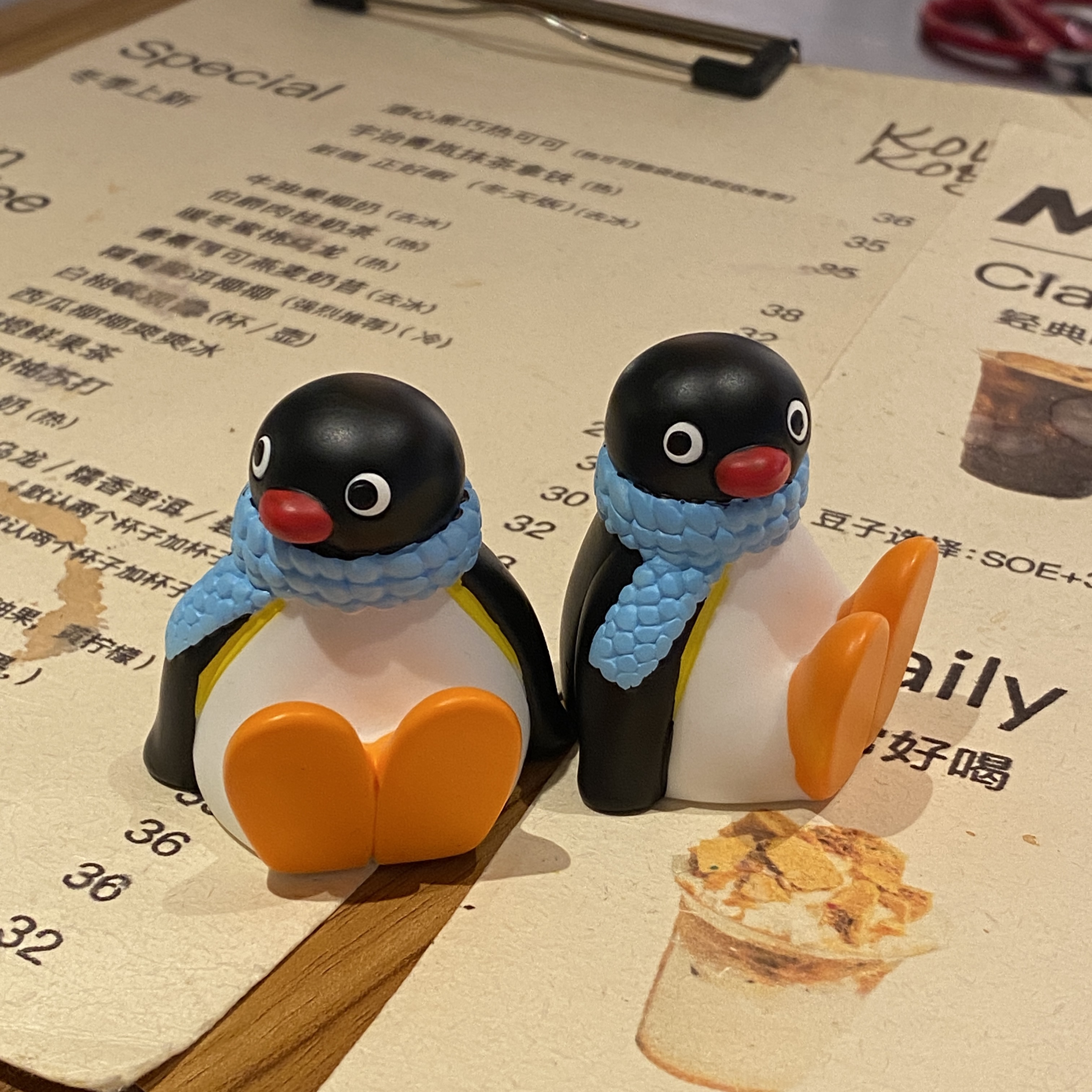 小红书同款卡通复古pingu企鹅家族摆件 小公仔车载玩偶桌面摆件