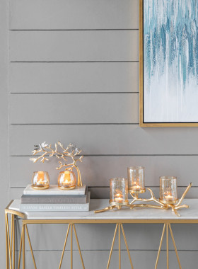 铝制进口装饰美式桌面烛台