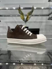 High-End Version of Ro Shoes for Men, Low-Top Genuine Leather Suede Thick-Soled Height-Increasing Dark Street Style Large Size Casual Sneakers for Women, Trendy
