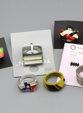 J复古vintage彩釉中古戒指指环孤品