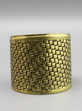 M复古vintage夸张黄铜中古开口手镯孤品