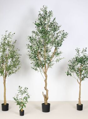 仿真橄榄树盆栽假树落地植物摆件