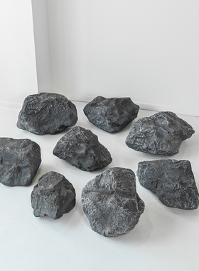 仿真泡沫青龙石假石头造景摄影道具橱窗景观石摆件岩石假山石块