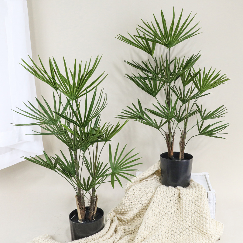 仿真金山棕榈树扇葵蒲葵树摆件