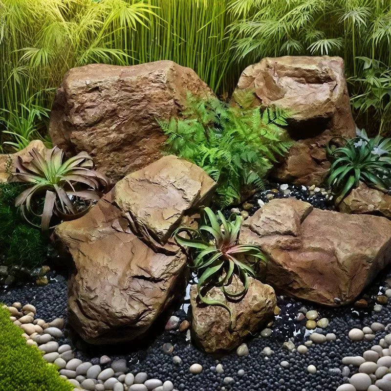 玻璃钢仿真石头泡沫石头庭院造景