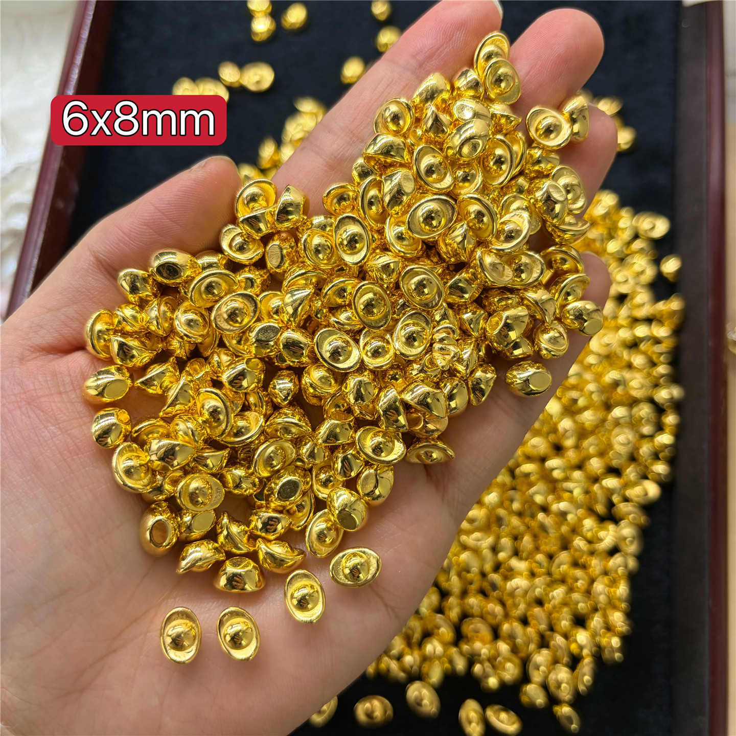 50颗 新年款镀金元宝装饰品国风招财进宝配饰 美甲饰品DIY手工混,彩妆/香水/美妆工具,美甲工具,淘宝优惠券,粉丝福利购,淘宝优惠卷