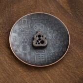 复古奢华百福香插创意大型古铜感应香薰炉仿古做旧精美通宝香盘