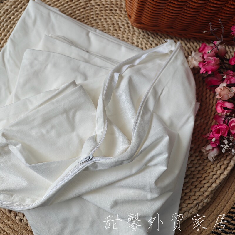 出口日本针织纯棉防水实用枕套夏图片
