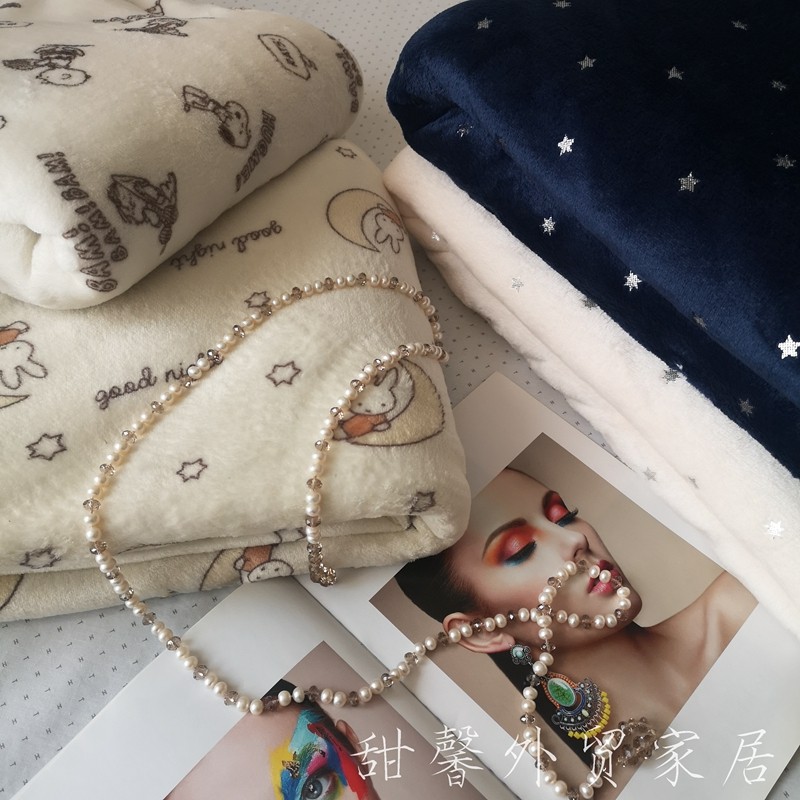 软软暖暖的爱~日本法兰绒蓄热床单160单人宝宝绒毯子秋冬卡通毛毯,床上用品,床单,淘宝优惠券,粉丝福利购,淘宝优惠卷