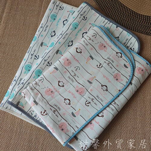 外贸隔尿垫儿童防水小床单纯棉款
