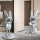 落地卡通太空月光兔雕塑样板间售楼处酒店前台家居客厅玄关大摆件