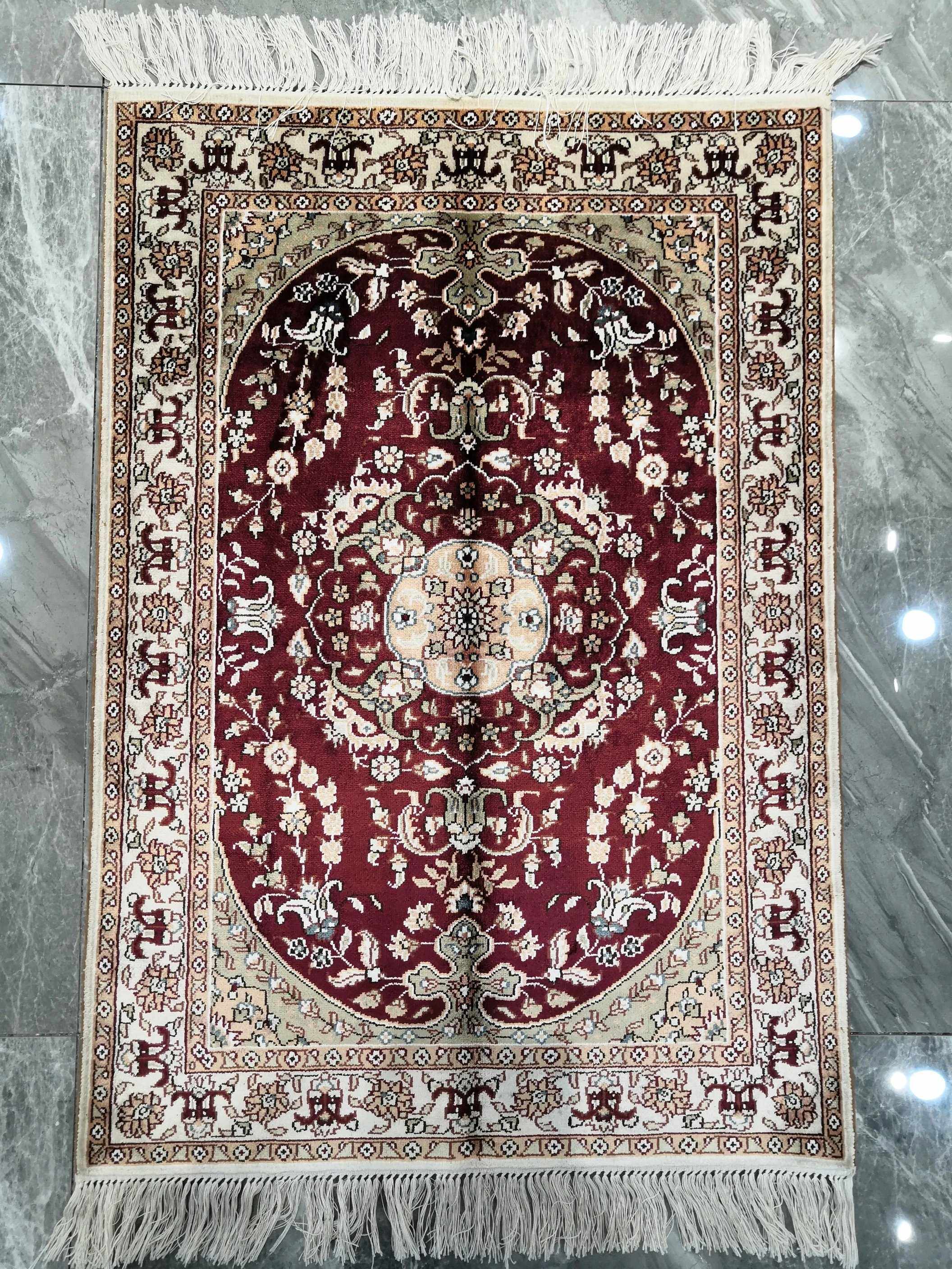 和田手工波斯真丝地毯美式地毯地垫纯手工地毯客厅别墅地毯