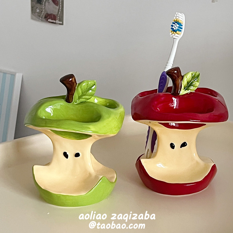 ins苹果电动牙刷置物架卫生间牙具座创意可爱高颜值洗漱台牙膏架,家庭/个人清洁工具,牙刷架/牙具座,淘宝优惠券,粉丝福利购,淘宝优惠卷