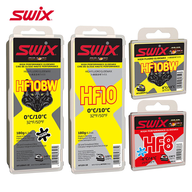 SWIX专业滑雪板赛用蜡单双板高温竞赛含氟高氟HF固体雪蜡黑狼免蜡