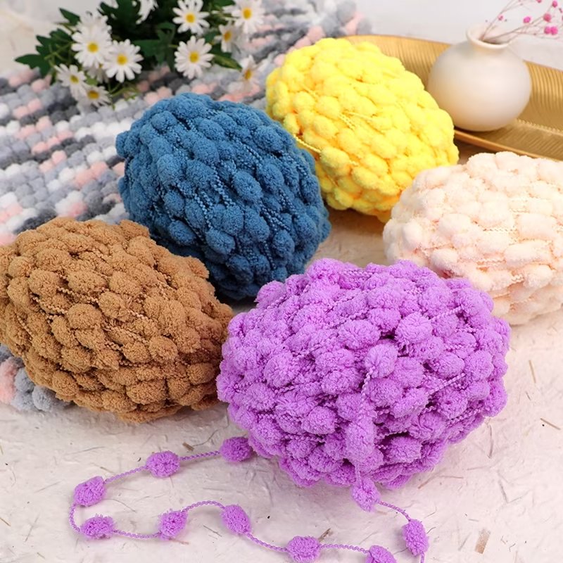 小号球球线毛线团编织坐垫地垫盖空调毯豆豆线diy手工钩针材料包