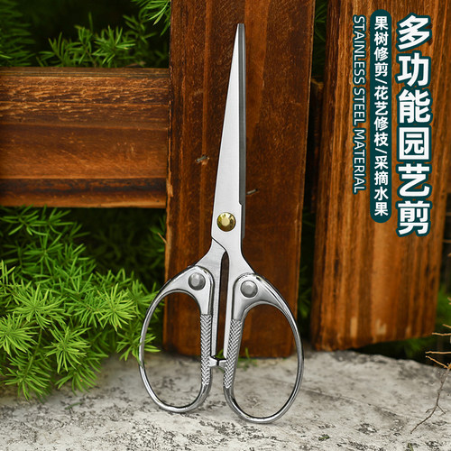 园艺剪刀不锈钢家用剪刀