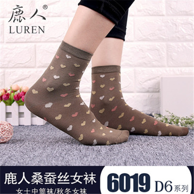 袜子女桑蚕丝中筒女袜