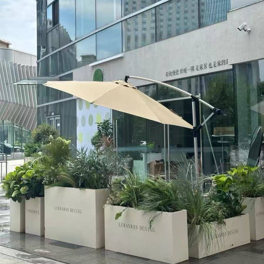 户外花箱外摆售楼部商业街广场隔断长方形花架子花盆园艺花坛花槽