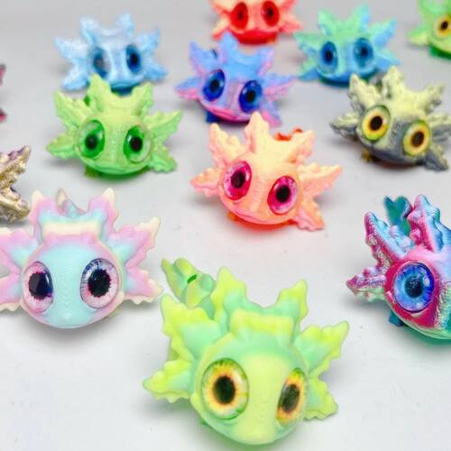 3D Printed Salamander Figures Animal Toys Multi-Joint Movabl