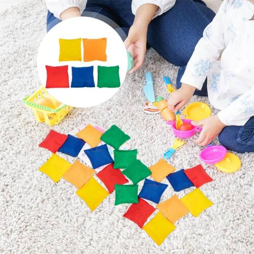 10PCS Colorful Kid Throwing Sandbags Toy Classic Bean Bag Ju
