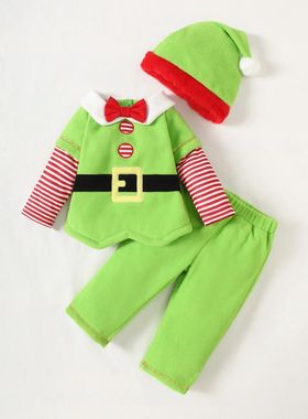 0-4Y Baby Girl Boy Christmas Costume 3Pcs Sets Baby born Ite