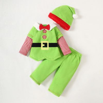 0-4Y Baby Girl Boy Christmas Costume 3Pcs Sets Baby born Ite