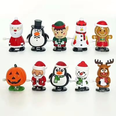 6styles Christmas Clockwork Toy Wind-Up Figurines Jumping &