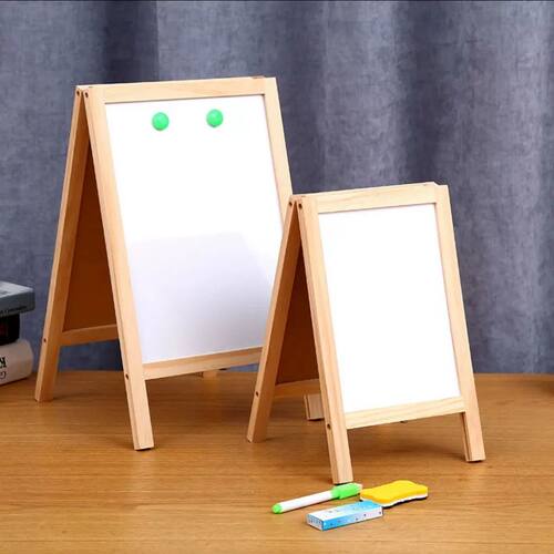 1pc Double-sided Foldable Advertising Drawing Board, Erasabl