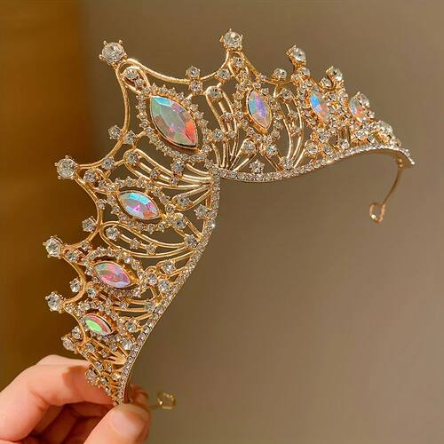 1/2Pcs Children's Golden Crown Headband Sweet Princess Littl