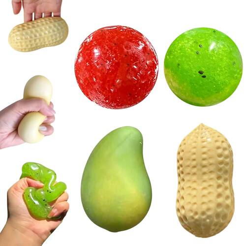 Kiwi & Watermelon Fruit Slushy Squishy Toy Soft Stress Relie
