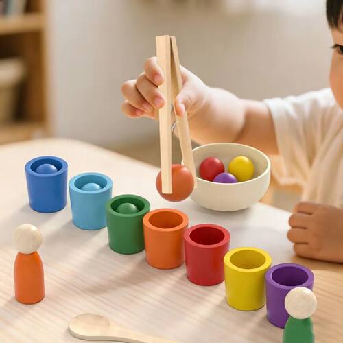 Montessori Seven-Color Color Cups Matching Sorting Cognition
