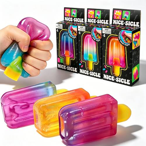 1pc Transparent Gradient Popsicle Squishy Stress Relief Sque