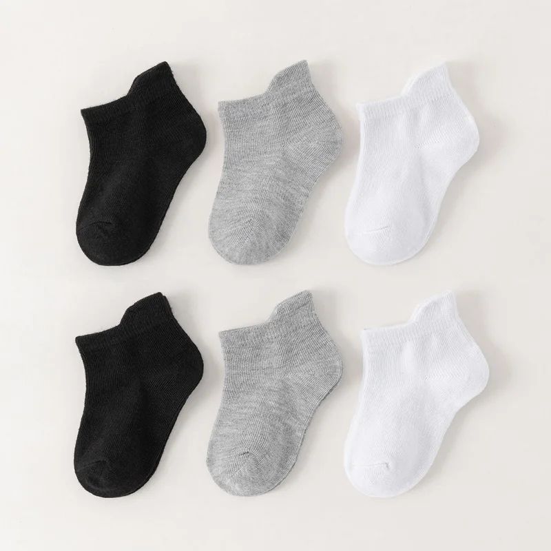 6 Pairs Kids Socks For Toddler Baby Boys Girls White Ankle S
