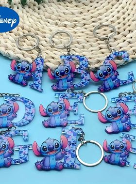 Lilo & Stitch Acrylic Cartoon Keychain 2in A-I English Lette