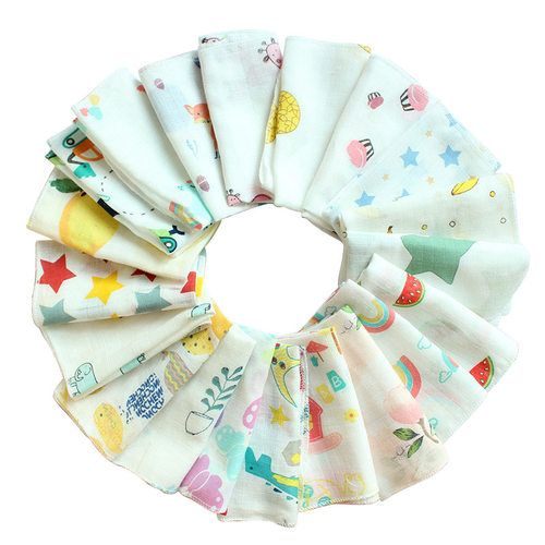 Newborn 10Pcs Baby Towel Bath Gauze Muslin Squares Cotton