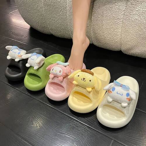 Cartoon Cinnamoroll My Melody Slippers Women Wear Joker Cute
