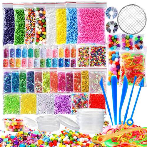 72 Pack Making Kits Supplies for Slime Diy Handmade Color Fo