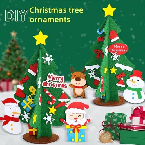 20cm Felt Christmas Tree (DIY Handmade) - Xmas Craft, Kids G