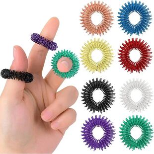8pcs Spiky Sensory Finger Rings Acupressure Ring Spikey Grea