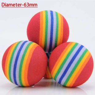 6pcs diameter 63mm 2.48 inch Rainbow EVA Foam Ball Golf Prac
