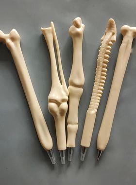 5pcs/pack Creative Bone-Shaped Ballpoint Pens Fun Unique Gif