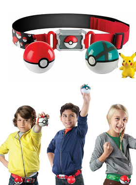 Pet Pokemon Pikachu Baby Pokemon Ball Belt set Pokemon toy
