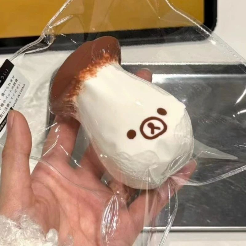 Realistic Rilakkuma King Mushroom Squishy Toy Soft Stretchab图片