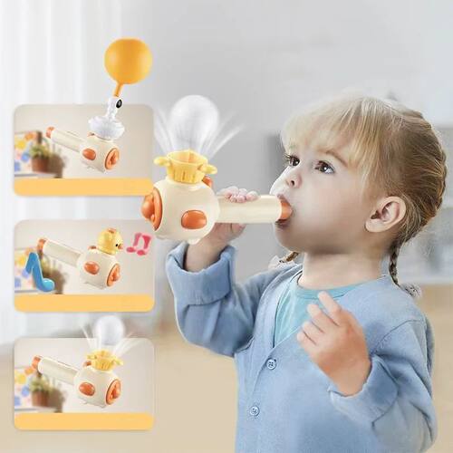 Montessori Toy for Kids with Whistle Ball Blowing Floating B