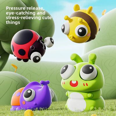 Pop Out Eye Insect Squeeze Toy Cartoon Animal Squishy Fidget