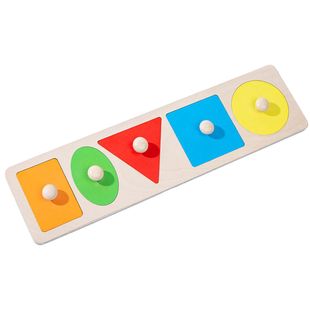 Materials Board Colorful Grasping Wooden Geometry Montessori