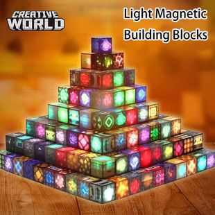 Light Magnetic Building Blocks Mine World Cube Magnet World