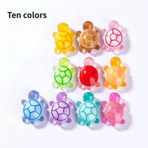 20pcs Cute Mini Glow in the Dark Turtle Ornaments Micro Land