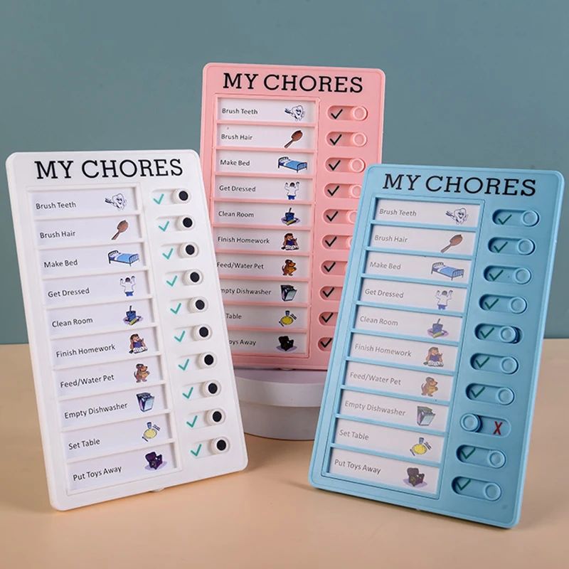 Daily Task Schedule Reminder Chart Reusable Chore Chart Plan