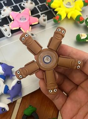Italian Brainrot Tung Fidget Spinner Chain Toy Deformed Anti